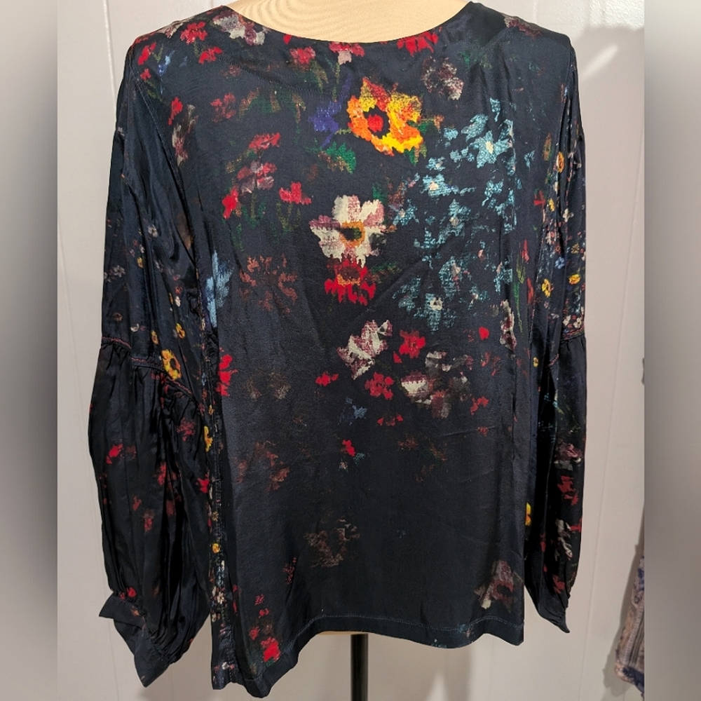 HIGH Italy Floral Camicia Blouse Size US 10